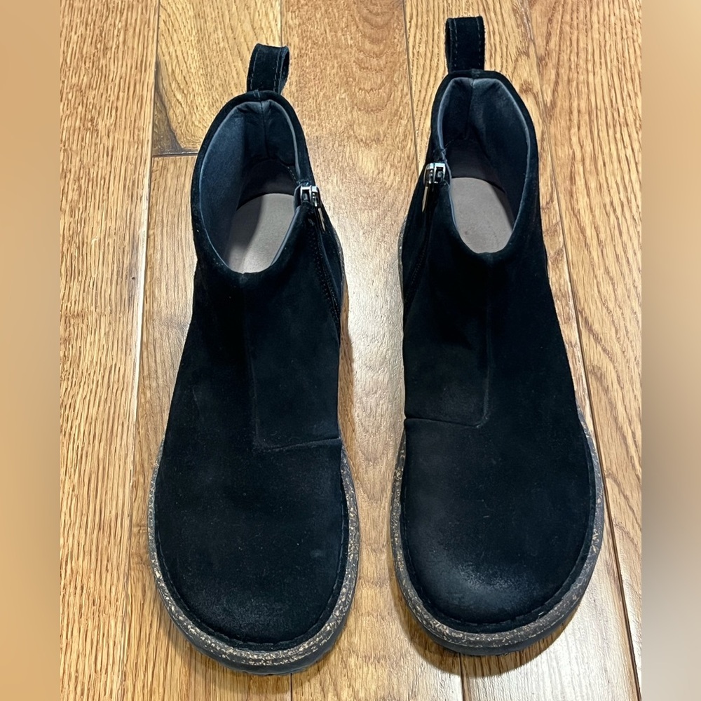BIRKENSTOCK Black Suede Ankle Boots